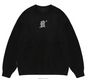Suede worn-out round neck sweater