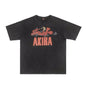 Vintage Motorcycle Printed Washable Old Short Sleeve T-Shirt