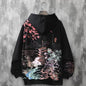 Vintage printed loose hooded sweater
